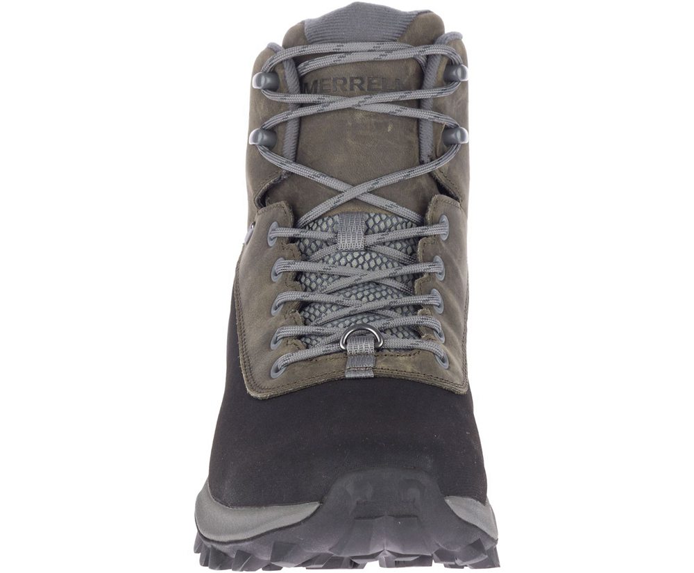 Merrell Boots Grey/Black - Thermo Kiruna Mid Shell Waterproof - Mens 46XIZEGMU